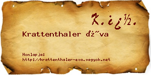 Krattenthaler Éva névjegykártya